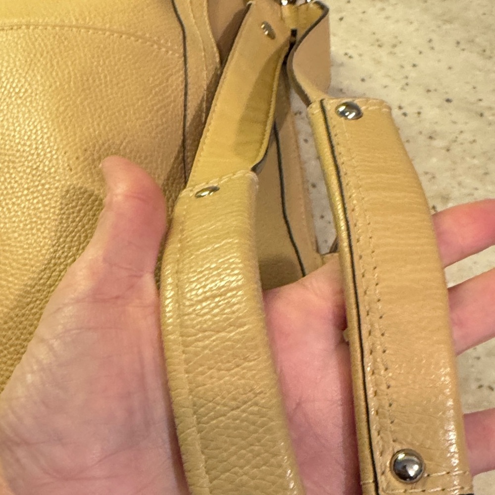 Coach Beige Leather Tote Bag - Picture 9 of 15